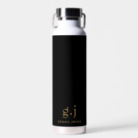 Monogram Classic Elegant Minimal Gold Black
