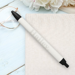Monogram Classic Elegant Minimal Typography Name Black Ink Pen