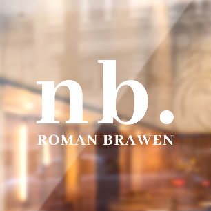 Monogram Classic Elegant Modern Minimal Nameplate 