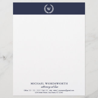 Monogram Classic Elegant Professional Letterhead