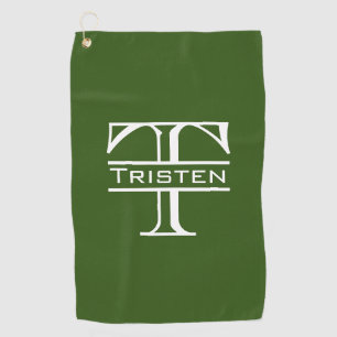Monogram Classic Golf Golfers Gift Towel