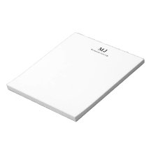 Monogram Classic Initials Name Note Pad