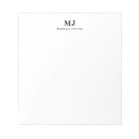 Monogram Classic Initials Name Note Pad