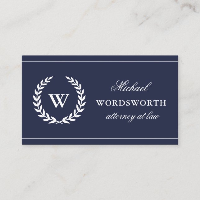 Monogram Classic Professional Business Card (Front)