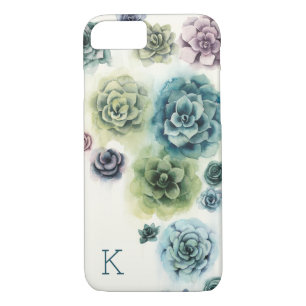 Monogram Cluster of Succulents iPhone 8/7 Case