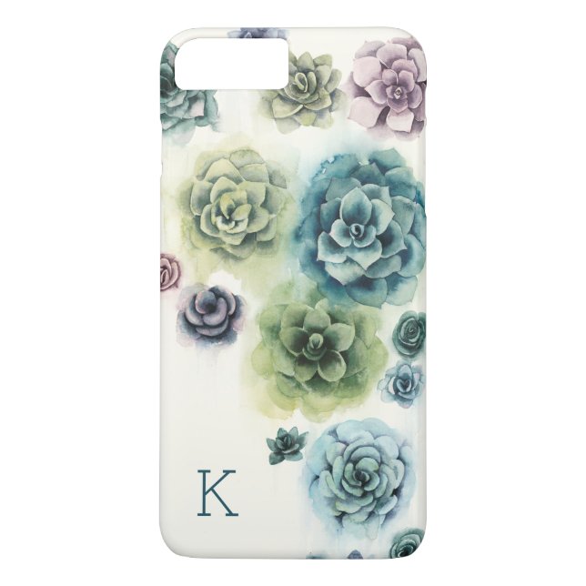 Monogram | Cluster of Succulents Case-Mate iPhone Case (Back)