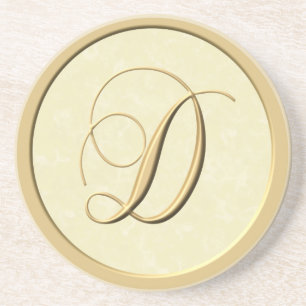 Monogram coasters - letter D