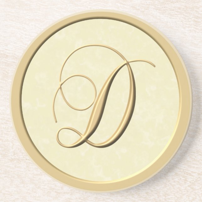Monogram coasters - letter D (Front)