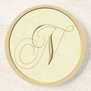 Monogram coasters - letter N