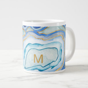 Monogram   Cobalt Agate II Large Coffee Mug
