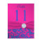 Monogram Cobalt and Fuchsia Damask Table Number