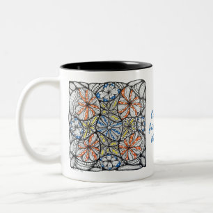 Monogram Coffee and Friends Perfect Blend Two-Tone Coffee Mug