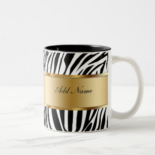 Monogram Coffee Mugs Zebra