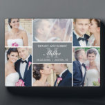 Monogram Collage Editable Colour Custom Photo Fram Plaque<br><div class="desc">Simply personalise with your text and photo(s) and create a one-of-a-kind gift for yourself or someone you love! Background colour can be changed to any colour of your choice!</div>