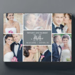 Monogram Collage Editable Colour Custom Photo Fram Plaque<br><div class="desc">Simply personalise with your text and photo(s) and create a one-of-a-kind gift for yourself or someone you love! Background colour can be changed to any colour of your choice!</div>