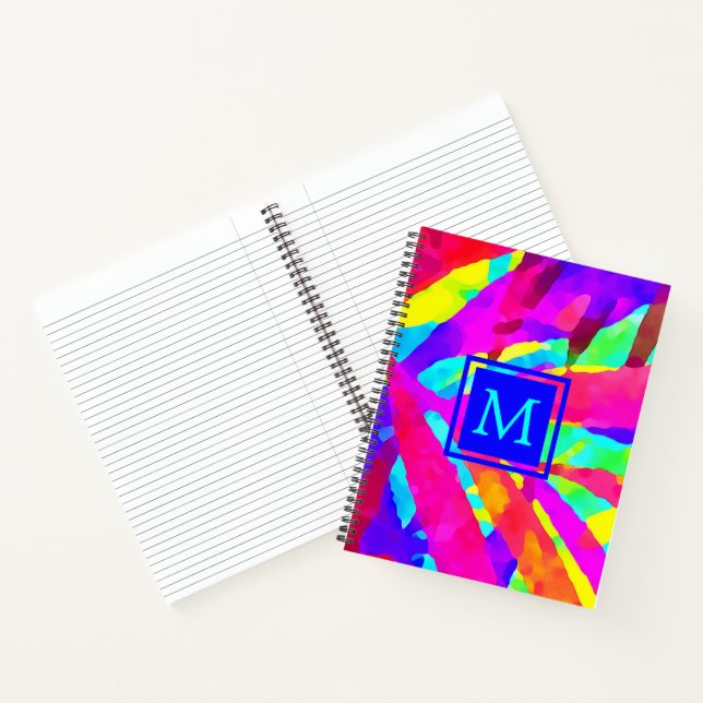 Monogram Colourful Artsy Pattern  Notebook (Inside)