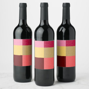 Monogram Colourful Dots Food and Beverage Label Se