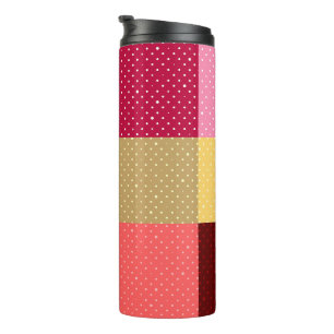Monogram Colourful Dots Stylish Thermal Tumbler