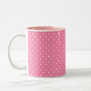 Monogram Colourful Dots Stylish Two Tone Mug