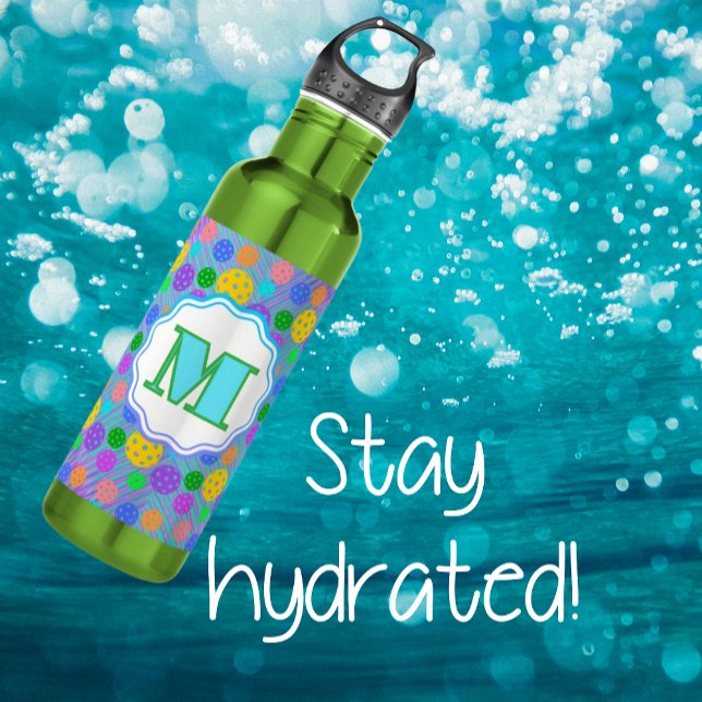Monogram Colourful Pickleball  710 Ml Water Bottle (Creator Uploaded)