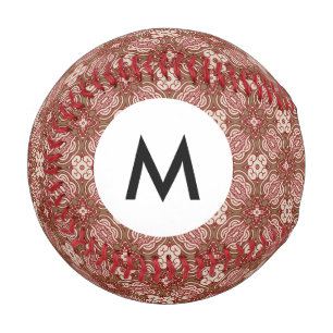 Monogram Colourful retro pattern background 4 Baseball