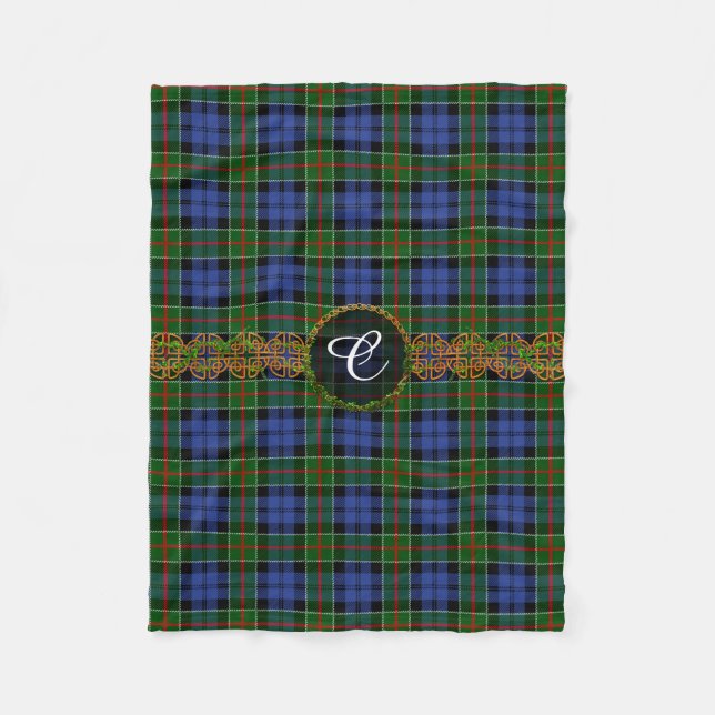 Monogram Colquhoun Tartan Fleece Blanket (Front)