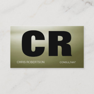 Monogram Contemporary Chic Business Card