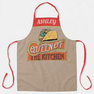 Monogram Cool vintage design American Taco Apron