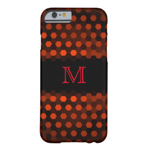 Monogram Coquelicot Hexagons Pattern Barely There iPhone 6 Case
