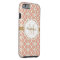 Monogram Coral and Gold Quatrefoil