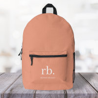 Monogram Coral Peach Elegant Feminine Minimalist