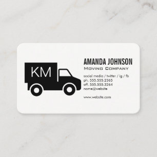 Monogram / Corporate Truck Business Card