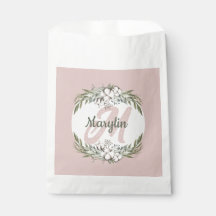 Monogram Cotton Flower Foliage Minimal design