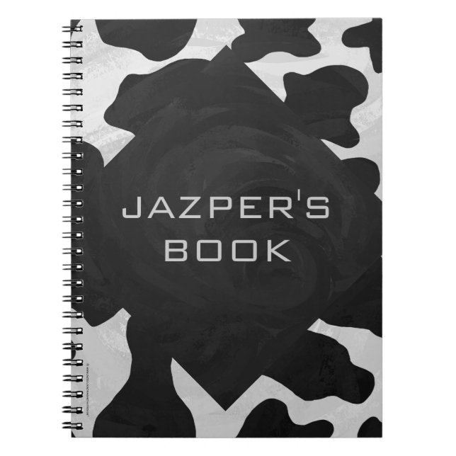 Monogram Cow Black and White Notebook (Front)