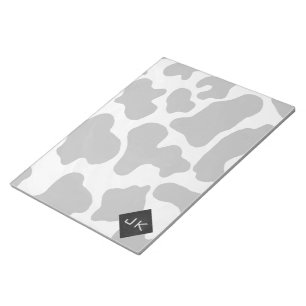 Monogram Cow Black and White Notepad