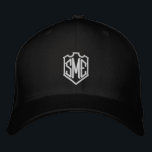 Monogram Crest Initials Custom Personalised Embroidered Hat<br><div class="desc">Monogram Crest Monogrammed Initials Custom Personalised Embroidered Baseball Cap features the simple modern embroidered monogram of your initials inside a crest border. Perfect as a gift for family and friends for birthday,  Christmas,  Father's Day,  Mother's Day,  weddings and more. Created by Evco Studio www.zazzle.com/store/evcostudio</div>