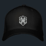 Monogram Crest Initials Custom Personalised Embroidered Hat<br><div class="desc">Monogram Crest Monogrammed Initials Custom Personalised Embroidered Baseball Cap features the simple modern embroidered monogram of your initials inside a crest border. Perfect as a gift for family and friends for birthday,  Christmas,  Father's Day,  Mother's Day,  weddings and more. Created by Evco Studio www.zazzle.com/store/evcostudio</div>