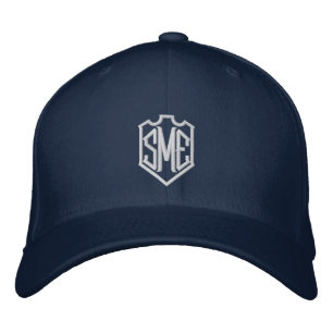 Monogram Crest Initials Custom Personalized Embroidered Hat