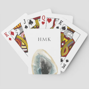 Monogram Cropped Geodes III Playing Cards