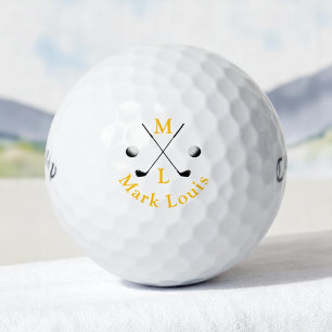 Monogram . cross clubs yellow logo golf balls