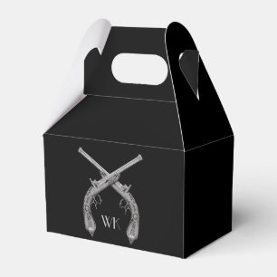 Monogram Crossed Pistols Black Favour Box