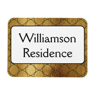 Monogram Cruise Cabin Door FInder Marker Gold Magnet