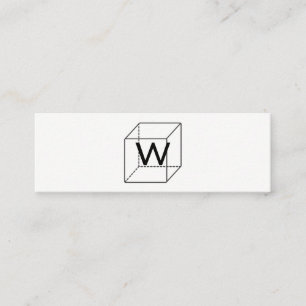 Monogram Cubed / corporate Mini Business Card