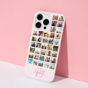 Monogram Custom 36 Photo Collage iPhone 16 Pro Max Case