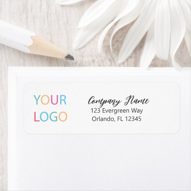 Monogram Custom Company Name Return Address Label (Insitu)