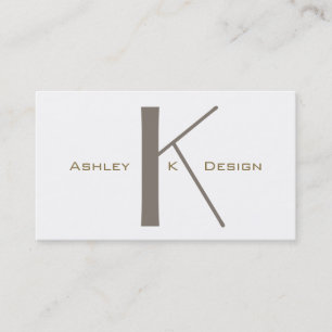Monogram Custom Graphic Arts Plain Business Card