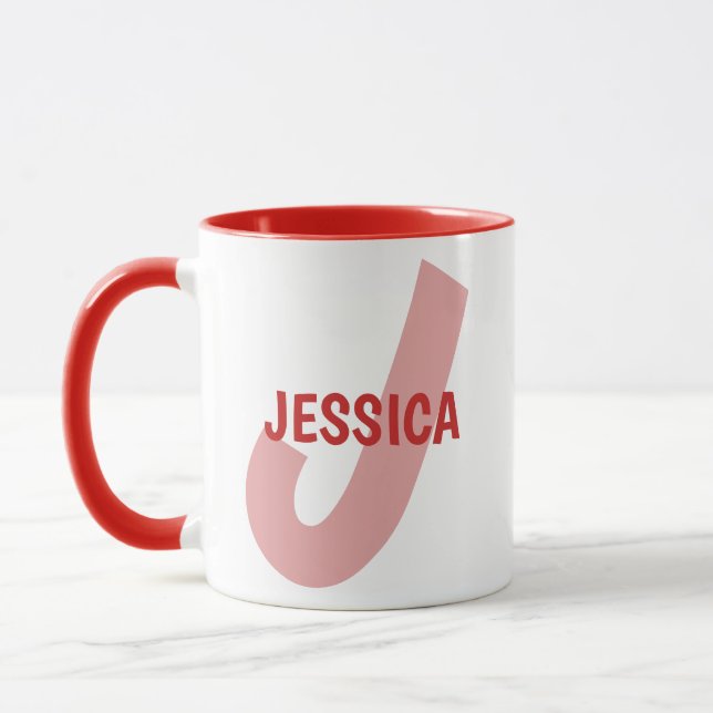 Monogram Custom Letter and Name Mug (Left)