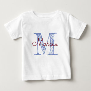 Monogram Custom Name Baby Boy Baby T-Shirt