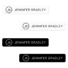 Monogram Custom Name Clothing Tags Black and White
