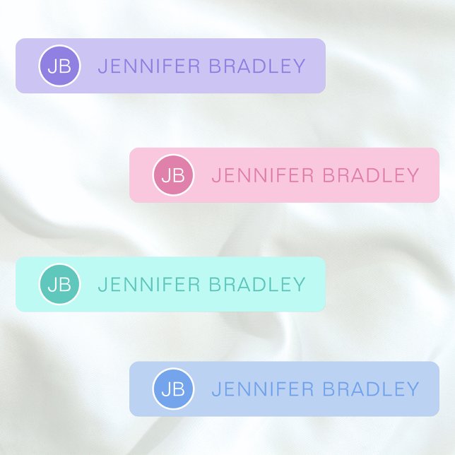Monogram Custom Name Clothing Tags Pastel Purple (Creator Uploaded)
